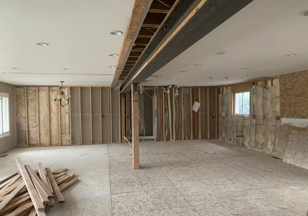Interior construction in progress